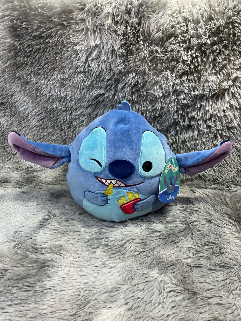 Squishmallow Disney Stitch eating fries Plush Stuff Animal Toy